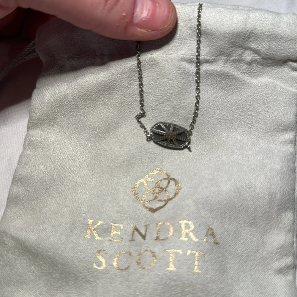 Kendra Scott “Elisa” pendant necklace with druzy stone